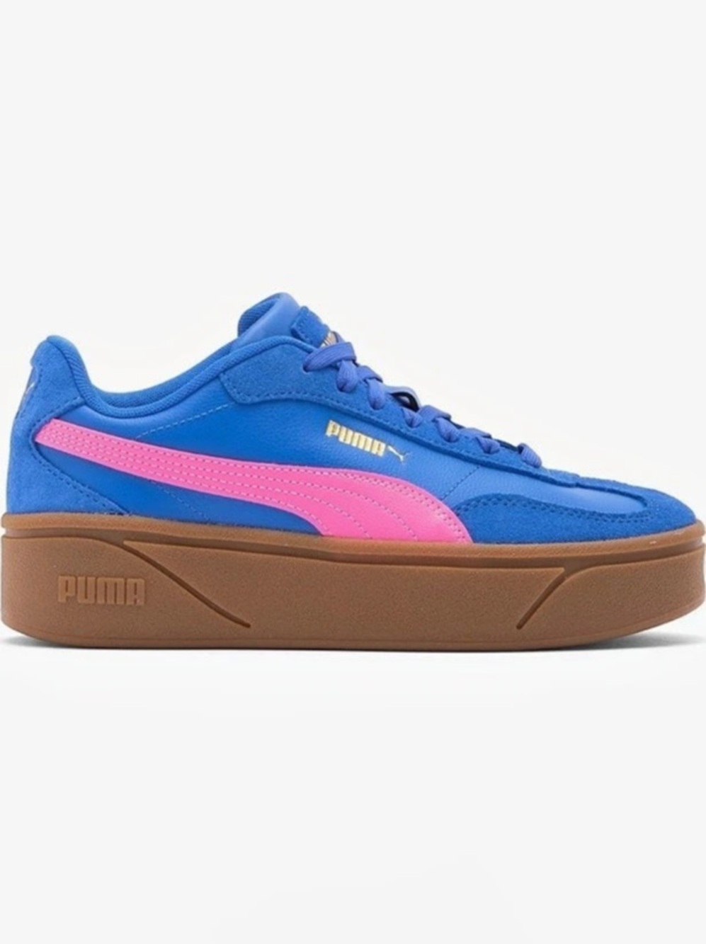 PUMA Women’s Club II Era Platform Sneaker Platform Sneakers Blue/Pink US 8 NWOB